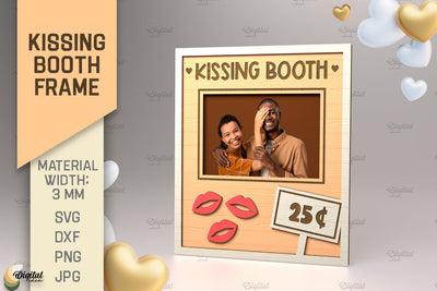 Kissing Booth Frame SVG. 3D Frame Laser Cut SVG Evgenyia Guschina 
