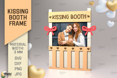 Kissing Booth Frame SVG. 3D Frame Laser Cut SVG Evgenyia Guschina 