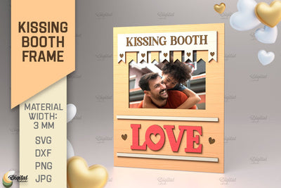 Kissing Booth Frame SVG. 3D Frame Laser Cut SVG Evgenyia Guschina 