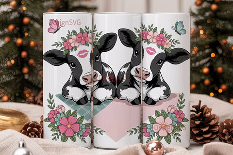 Kissing Calves 20oz Tumbler Wrap Sublimation DesignSVG 