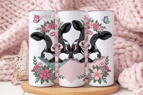 Kissing Calves 20oz Tumbler Wrap Sublimation DesignSVG 