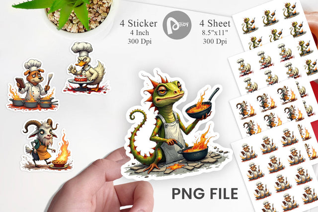 Kitchen Chaos Critter Sticker Sublimation artnoy 