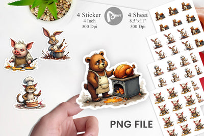 Kitchen Chaos Critter Sticker Sublimation artnoy 
