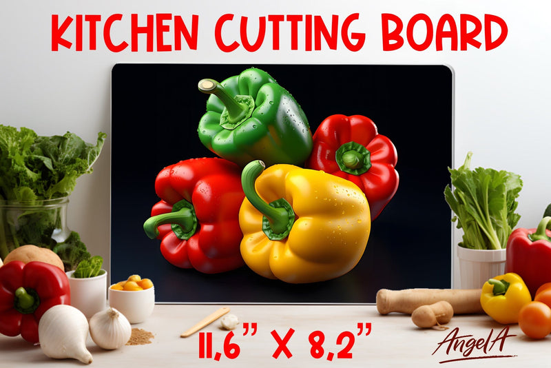 Kitchen chopping board sublimation / vegetables pepper png Sublimation Angelina Semenova 