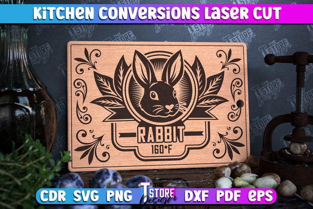 Kitchen Conversions | Kitchenware | Cooking Methods | Roasting Temperature | CNC Files SVG The T Store Design 