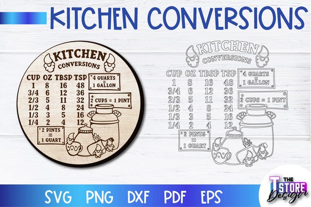 Kitchen Conversions Laser Cut | Kitchen Design | Home Decor | CNC Files SVG The T Store Design 