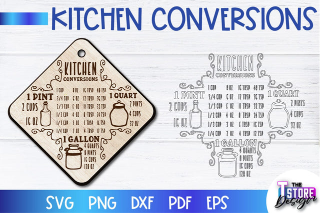 Kitchen Conversions Laser Cut | Kitchen Design | Home Decor | CNC Files SVG The T Store Design 