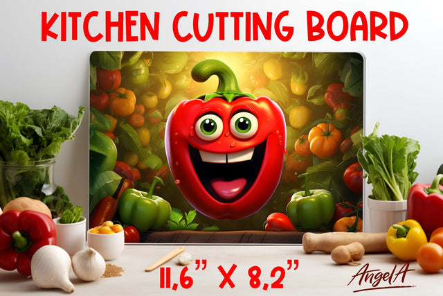 Kitchen cutting board design sublimation / funny pepper png Sublimation Angelina Semenova 