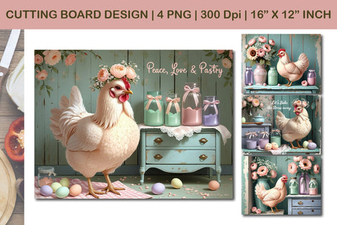 Kitchen Cutting Board, Rustic Wood Design, Farmhouse Style Sublimation Paper Switch 