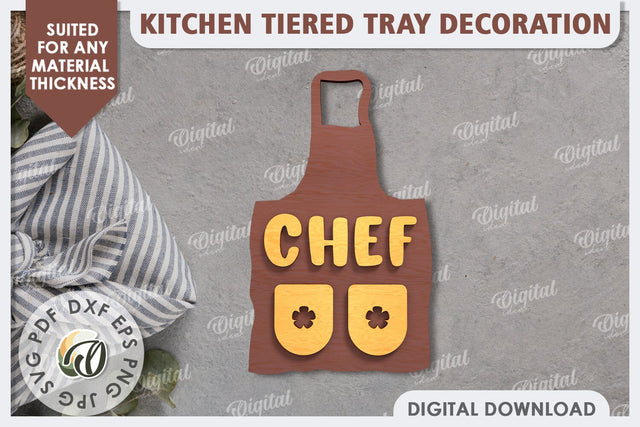 Kitchen Decor SVG. Kitchen Tiered Tray Laser Cut Design SVG Evgenyia Guschina 