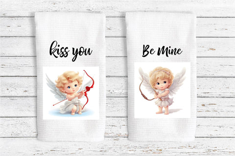 Kitchen Dish Towel Bundle PNG. Valentines Day Towel PNG Sublimation Olga Terlyanskaya 