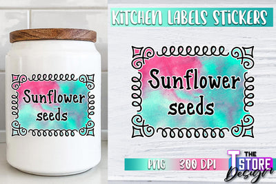 Kitchen Labels Stickers Sublimation | Kitchen Decoration PNG | Home Design v.1 Sublimation The T Store Design 