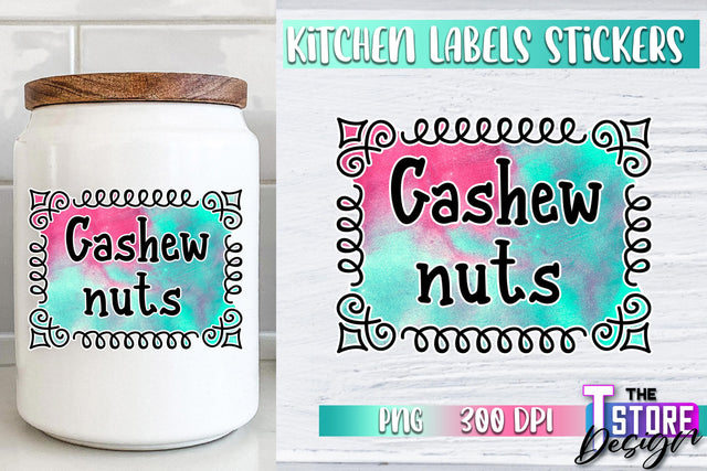 Kitchen Labels Stickers Sublimation | Kitchen Decoration PNG | Home Design v.1 Sublimation The T Store Design 