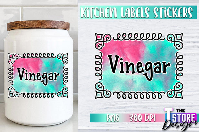 Kitchen Labels Stickers Sublimation | Kitchen Decoration PNG | Home Design v.1 Sublimation The T Store Design 