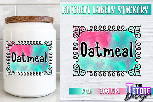 Kitchen Labels Stickers Sublimation | Kitchen Decoration PNG | Home Design v.1 Sublimation The T Store Design 