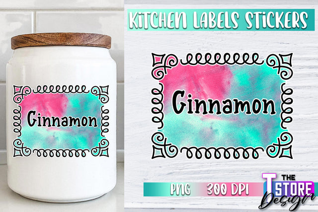 Kitchen Labels Stickers Sublimation | Kitchen Decoration PNG | Home Design v.1 Sublimation The T Store Design 