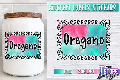 Kitchen Labels Stickers Sublimation | Kitchen Decoration PNG | Home Design v.1 Sublimation The T Store Design 