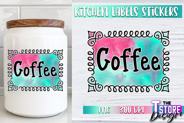Kitchen Labels Stickers Sublimation | Kitchen Decoration PNG | Home Design v.1 Sublimation The T Store Design 