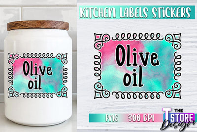 Kitchen Labels Stickers Sublimation | Kitchen Decoration PNG | Home Design v.1 Sublimation The T Store Design 