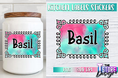 Kitchen Labels Stickers Sublimation | Kitchen Decoration PNG | Home Design v.1 Sublimation The T Store Design 