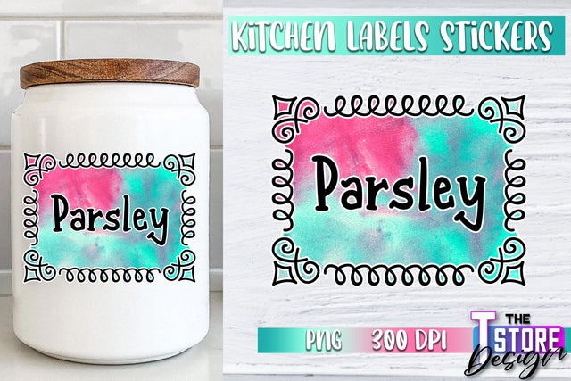 Kitchen Labels Stickers Sublimation | Kitchen Decoration PNG | Home Design v.1 Sublimation The T Store Design 