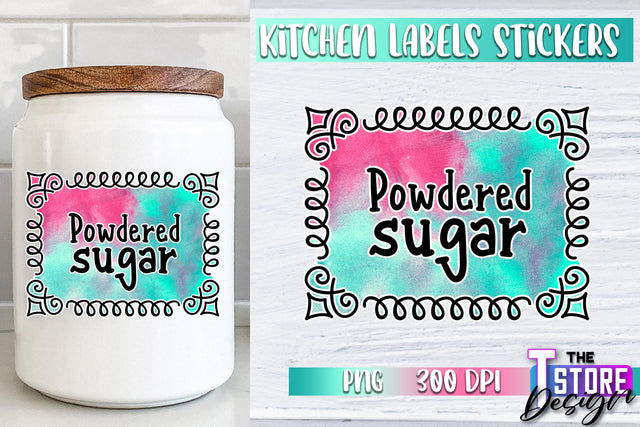 Kitchen Labels Stickers Sublimation | Kitchen Decoration PNG | Home Design v.1 Sublimation The T Store Design 