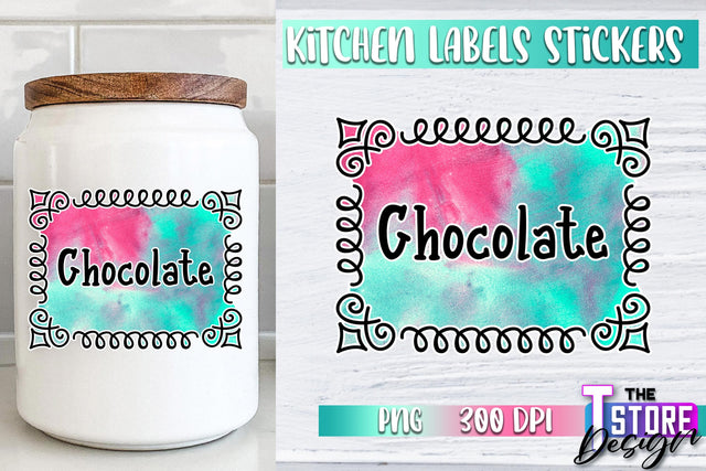Kitchen Labels Stickers Sublimation | Kitchen Decoration PNG | Home Design v.1 Sublimation The T Store Design 