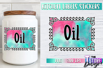 Kitchen Labels Stickers Sublimation | Kitchen Decoration PNG | Home Design v.1 Sublimation The T Store Design 