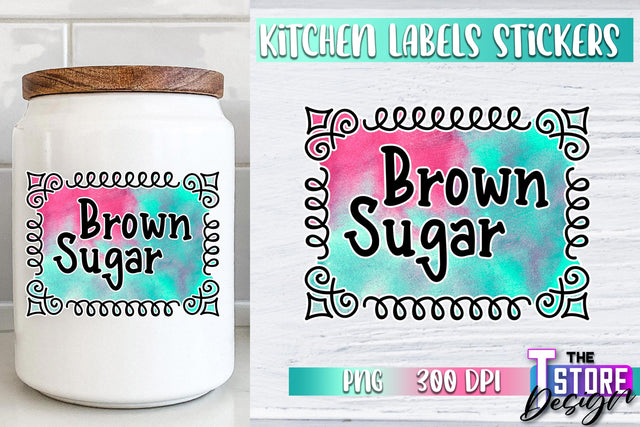 Kitchen Labels Stickers Sublimation | Kitchen Decoration PNG | Home Design v.1 Sublimation The T Store Design 
