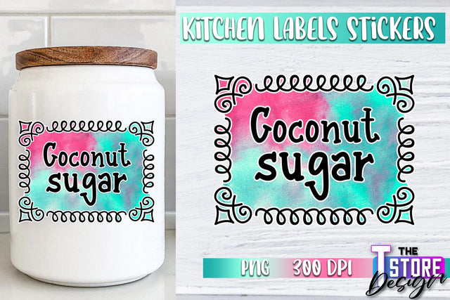 Kitchen Labels Stickers Sublimation | Kitchen Decoration PNG | Home Design v.1 Sublimation The T Store Design 