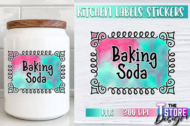 Kitchen Labels Stickers Sublimation | Kitchen Decoration PNG | Home Design v.1 Sublimation The T Store Design 