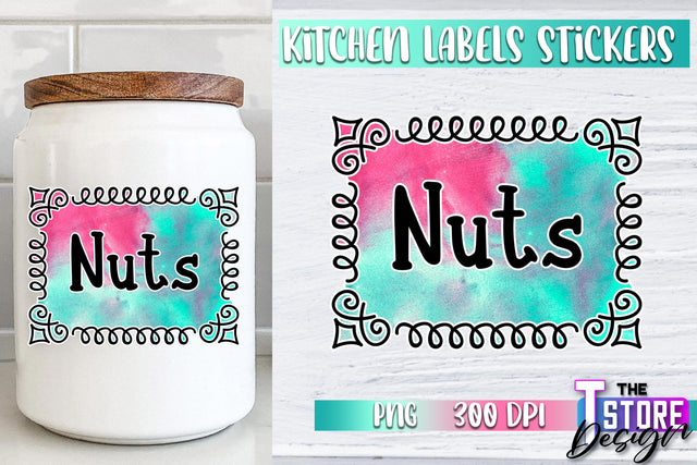 Kitchen Labels Stickers Sublimation | Kitchen Decoration PNG | Home Design v.1 Sublimation The T Store Design 