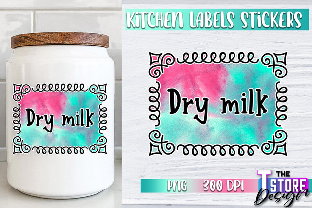 Kitchen Labels Stickers Sublimation | Kitchen Decoration PNG | Home Design v.1 Sublimation The T Store Design 