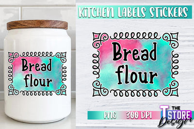 Kitchen Labels Stickers Sublimation | Kitchen Decoration PNG | Home Design v.1 Sublimation The T Store Design 