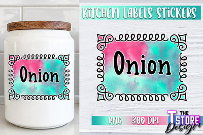 Kitchen Labels Stickers Sublimation | Kitchen Decoration PNG | Home Design v.1 Sublimation The T Store Design 