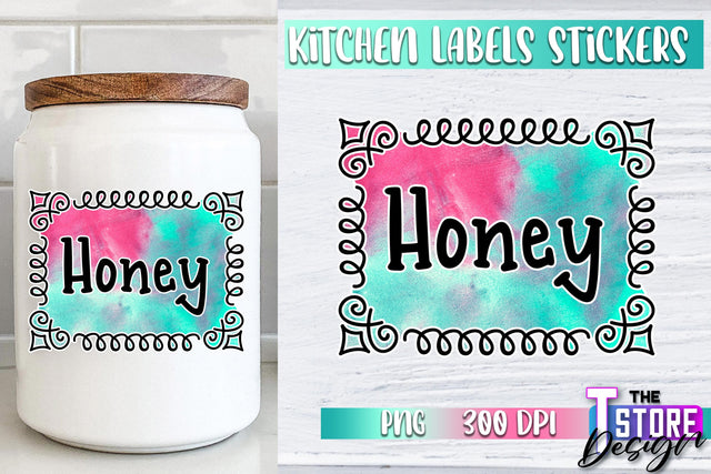 Kitchen Labels Stickers Sublimation | Kitchen Decoration PNG | Home Design v.1 Sublimation The T Store Design 