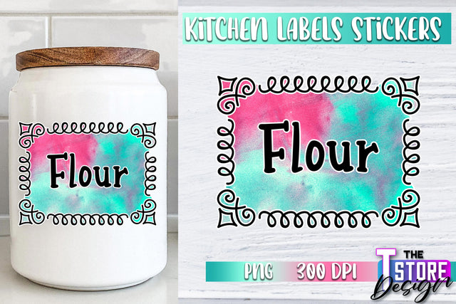 Kitchen Labels Stickers Sublimation | Kitchen Decoration PNG | Home Design v.1 Sublimation The T Store Design 