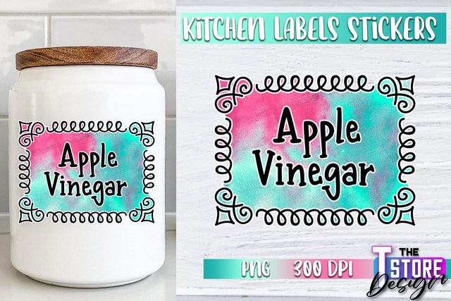 Kitchen Labels Stickers Sublimation | Kitchen Decoration PNG | Home Design v.1 Sublimation The T Store Design 