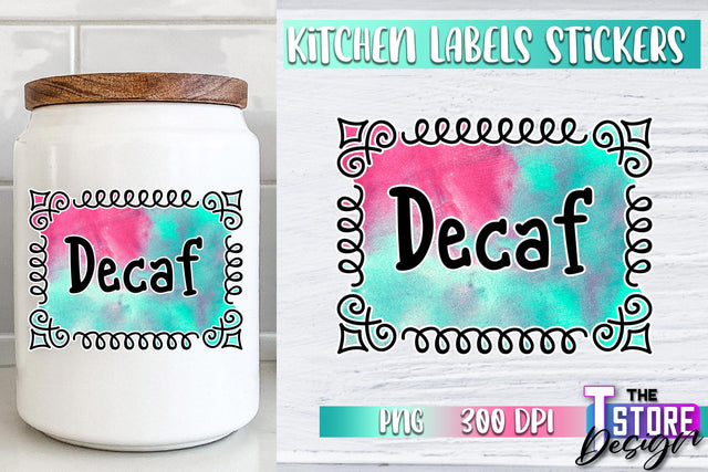 Kitchen Labels Stickers Sublimation | Kitchen Decoration PNG | Home Design v.1 Sublimation The T Store Design 