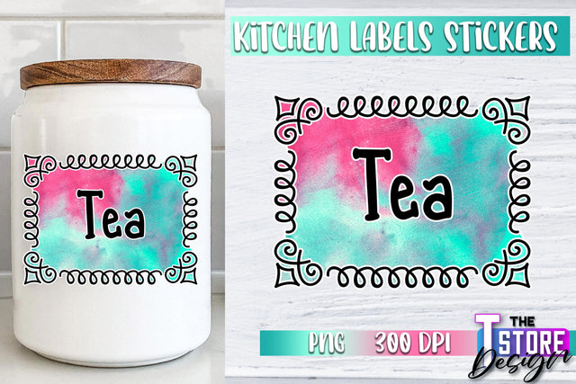 Kitchen Labels Stickers Sublimation | Kitchen Decoration PNG | Home Design v.1 Sublimation The T Store Design 