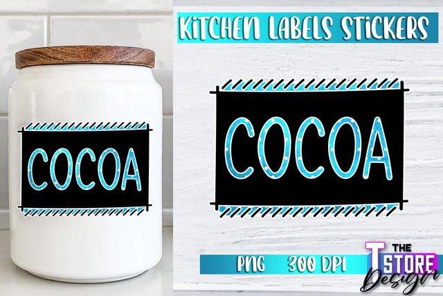 Kitchen Labels Stickers Sublimation | Kitchen Decoration PNG | Home Design v.2 Sublimation The T Store Design 