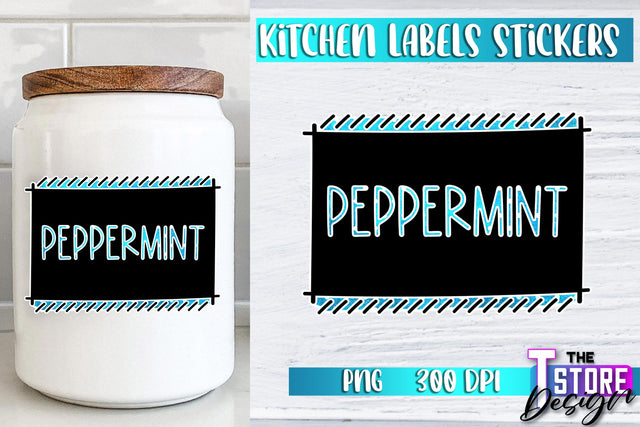 Kitchen Labels Stickers Sublimation | Kitchen Decoration PNG | Home Design v.2 Sublimation The T Store Design 