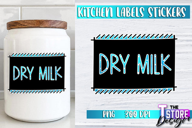 Kitchen Labels Stickers Sublimation | Kitchen Decoration PNG | Home Design v.2 Sublimation The T Store Design 