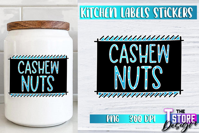 Kitchen Labels Stickers Sublimation | Kitchen Decoration PNG | Home Design v.2 Sublimation The T Store Design 