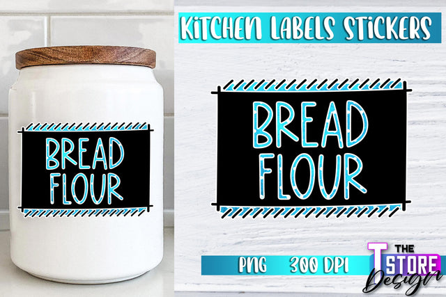 Kitchen Labels Stickers Sublimation | Kitchen Decoration PNG | Home Design v.2 Sublimation The T Store Design 