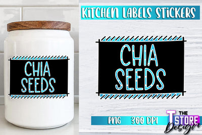 Kitchen Labels Stickers Sublimation | Kitchen Decoration PNG | Home Design v.2 Sublimation The T Store Design 