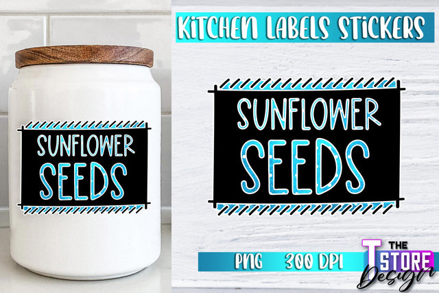 Kitchen Labels Stickers Sublimation | Kitchen Decoration PNG | Home Design v.2 Sublimation The T Store Design 