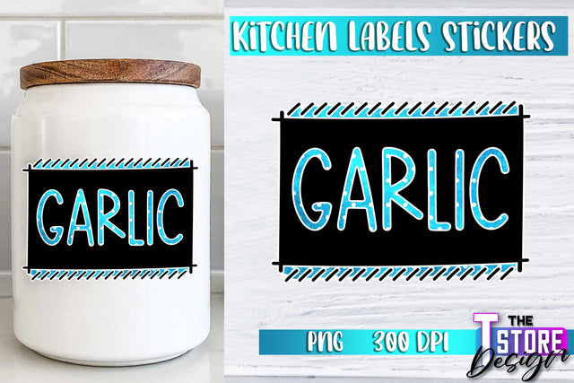 Kitchen Labels Stickers Sublimation | Kitchen Decoration PNG | Home Design v.2 Sublimation The T Store Design 