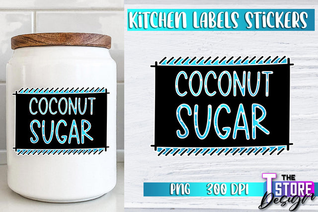 Kitchen Labels Stickers Sublimation | Kitchen Decoration PNG | Home Design v.2 Sublimation The T Store Design 