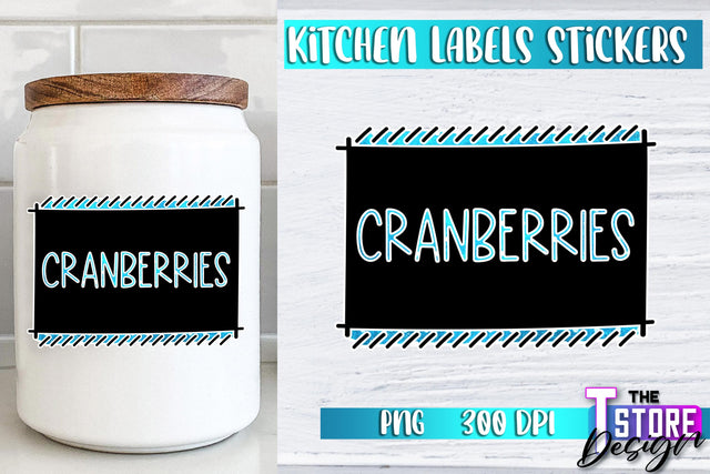 Kitchen Labels Stickers Sublimation | Kitchen Decoration PNG | Home Design v.2 Sublimation The T Store Design 